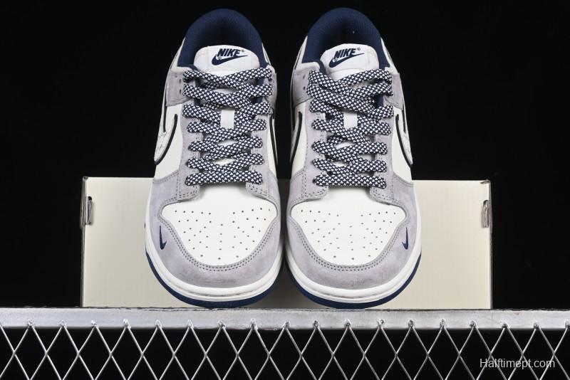 Nike SB Dunk Low MLB Collaboration Embroidered Blue Logo Anniversary Custom Low-Top Casual Skate Shoes - DJ2024-092
