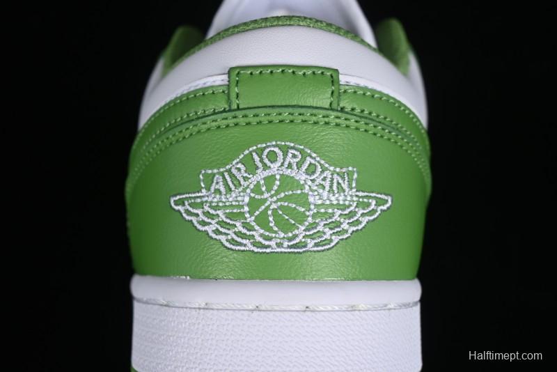Nike Air Jordan 1 Low AJ1 White Green Low Top Lifestyle Basketball Shoes - HF4823-100