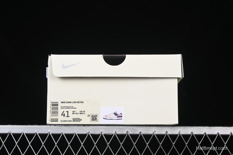 Nike SB Dunk Low Supreme Collaboration - Two-Tone White Swoosh Anniversary Customized Low-Top Casual Skate Shoes - DJ2024-045