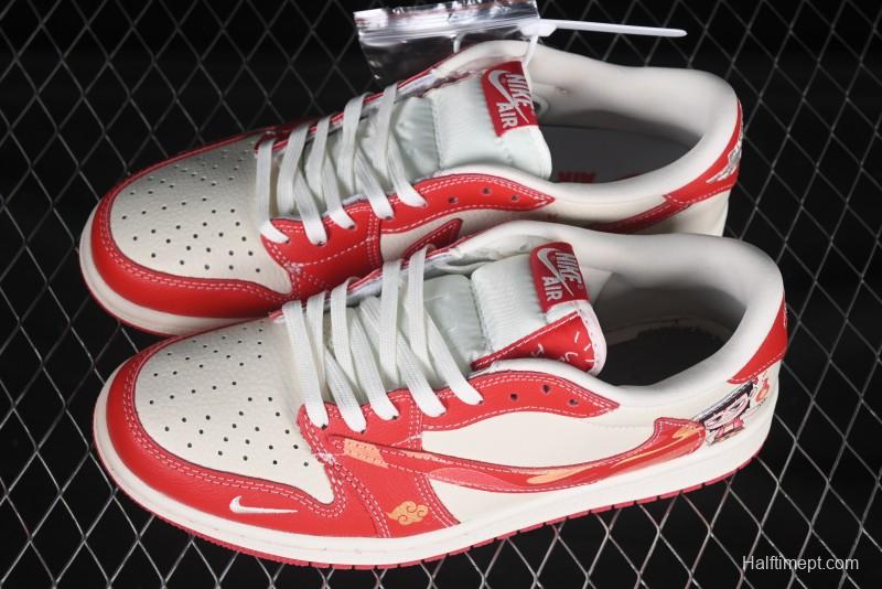 Nike Travis Scott x Fragment Design x Air Jordan 1 Low OG SP AJ1 Casual Sneakers - XS2025-088