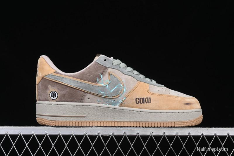 Nike Air Force 1'07 Low "Kakarot" Dragon Ball Z Custom Casual Sneakers for Autumn Winter - CD1212-666