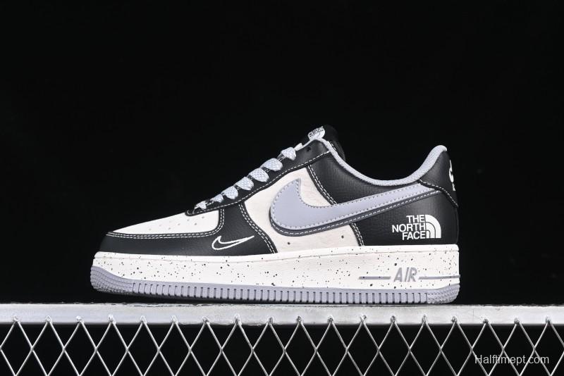 Nike Air Force 1 '07 Low The North Face Collaboration Black Grey Double Swoosh Casual Sneakers - DM6688-020