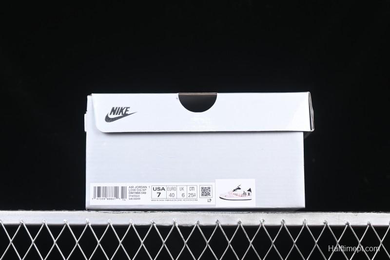 Nike Travis Scott x Fragment Design x Air Jordan 1 Low OG SP AJ1 Low Top Casual Sneakers - DM7866-049