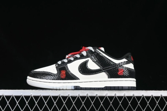 Nike SB Dunk Low UN Collaboration Year of the Snake Limited Edition Dual-Tone Black Snake Anniversary Custom Low-Top Casual Skate Shoes - AG3702-853