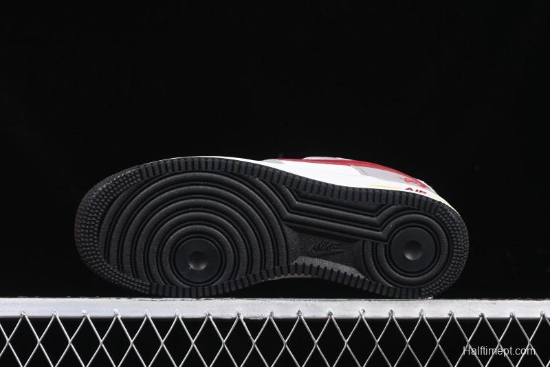 Nike Air Force 1 '07 Low Year of the Snake Limited Edition Beige Grey Red Swoosh Casual Sneakers - DM6688-029