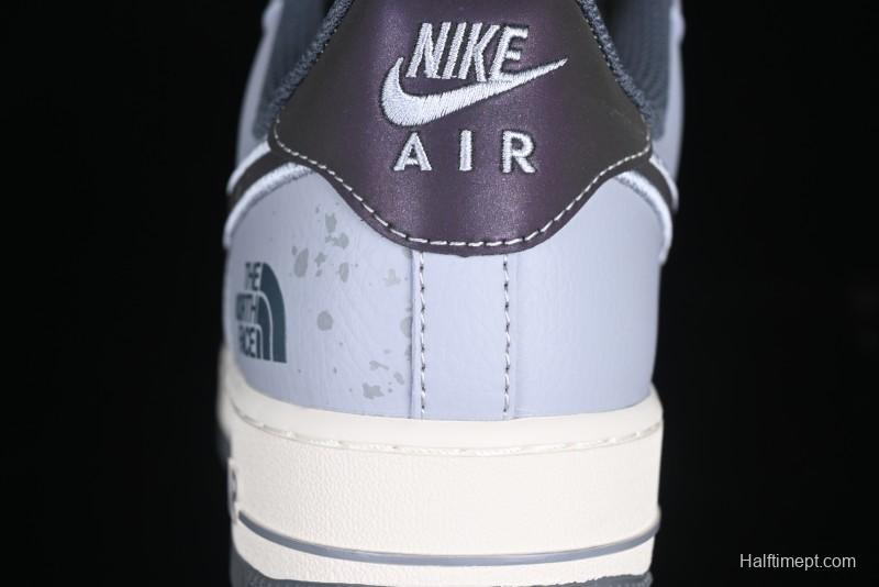 Nike Air Force 1 '07 Low The North Face Collaboration Embroidered Splash Design Casual Sneakers - DM6688-006