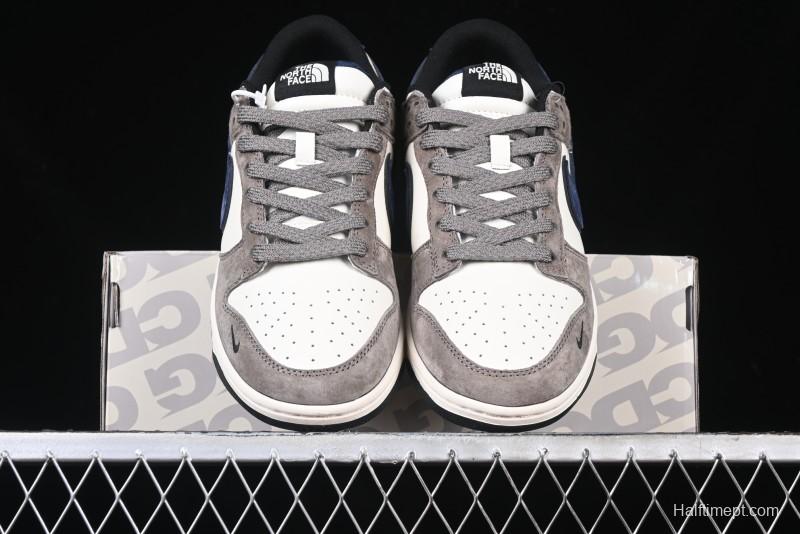 Nike SB Dunk Low The North Face Collaboration - Mysterious Grey Anniversary Edition Customized Low-Top Casual Skate Shoes - XS1086-006