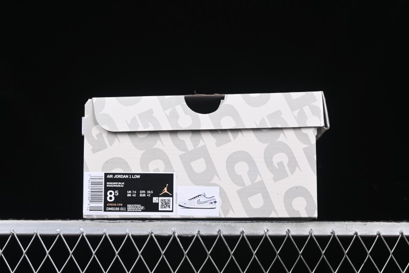 Nike Air Jordan 1 Low AJ1 The North Face Collaboration - Grey Pigskin Blue Sole Retro Basketball Shoes DM9188-011