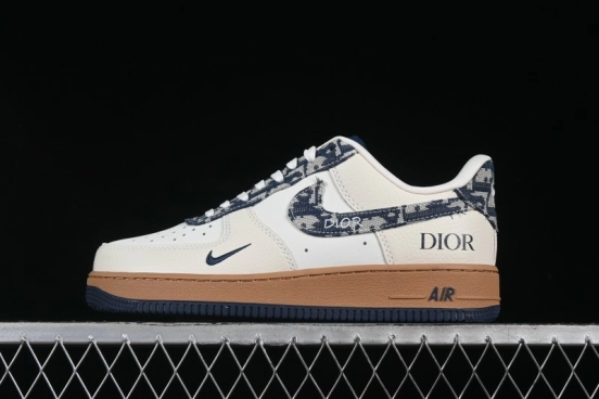 Nike Air Force 1 '07 Low Dior Collaboration Grey Knit Casual Sneakers - KK1988-052