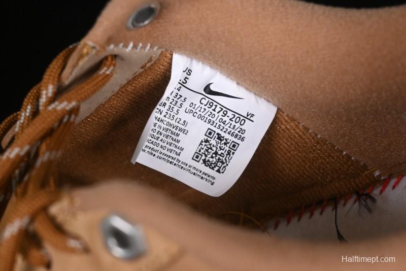 Nike Air Force 1 '07 WB Low-Top Sneakers with Full-Length Hexagonal Air Cushion - CJ9179-200