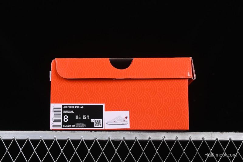 Nike Air Force 1 '07 Low Stussy Lunar New Year Snake Limited Edition Grey Snake Low-Top Casual Sneakers - DM6688-027