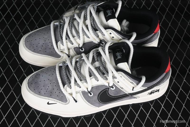 Nike SB Dunk Low Stussy Anniversary Edition Customized Low-Top Casual Skate Shoes - YX5066-208