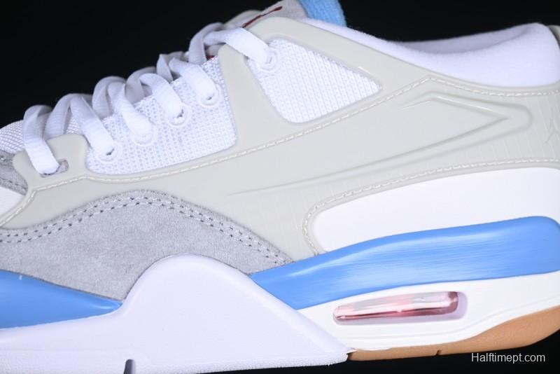 Nike Air Jordan 4 Remastered Retro Sneakers in White Blue - FQ7939-104