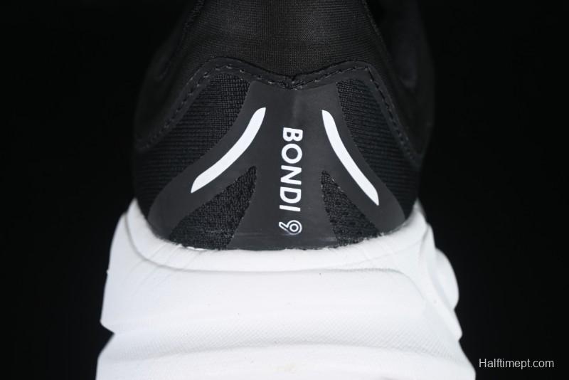 HOKA ONE ONE Bondi 9 Knit Lightweight Casual Running Shoes - 1162012 BWHT