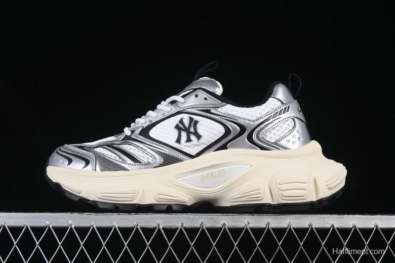 New York Yankees MLB Winner Chunky Height Increasing Thick Sole Running Shoes - 3ASHWD15N50IVS