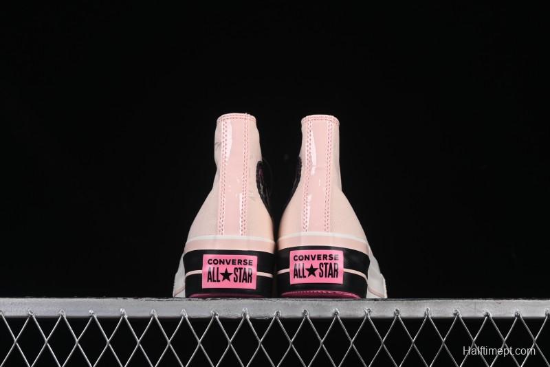 Converse Chuck 70 High Top Platform Sneakers in Pink Color Block Design - A14825C