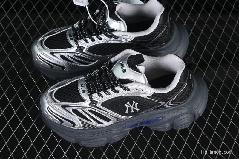 New York Yankees MLB Winner Chunky Height Increasing Thick Sole Running Shoes - 3ASHWD15N50BKS