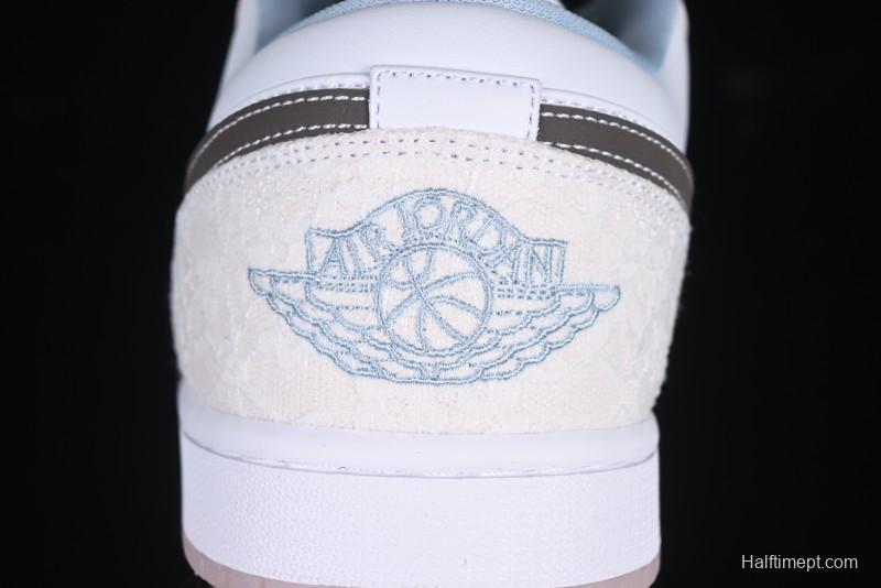 Nike Air Jordan 1 Low AJ1 Carved Pink Low-Top Casual Sneakers - IB8859-101