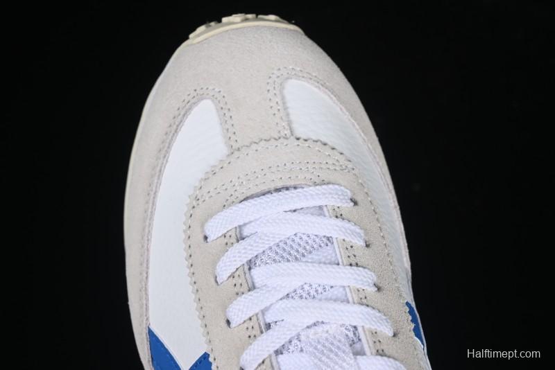Onitsuka Tiger Vintage Runner Sneakers - White/Grey with Blue & Red Accents