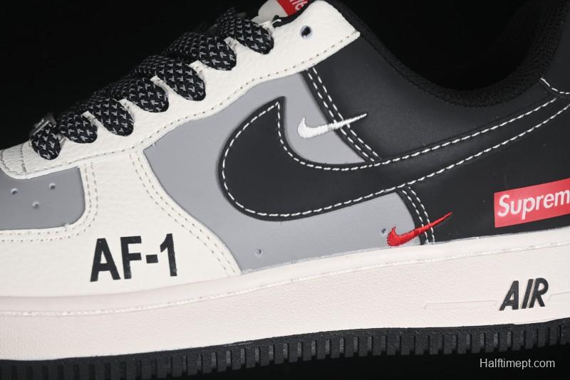 Nike Air Force 1'07 Low Supreme Casual Sneakers in Beige Grey Black - HH7518-055
