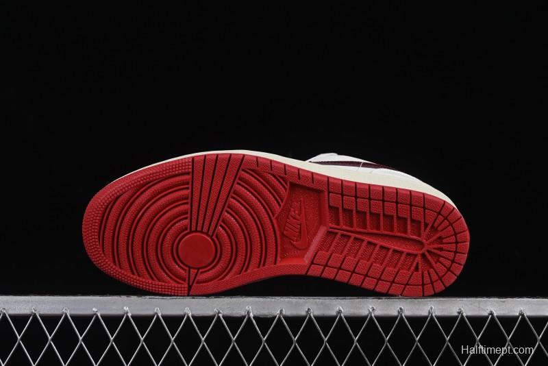 Nike Air Jordan 1 Low AJ1 White Red Low Top Casual Sneakers - HJ9338-106