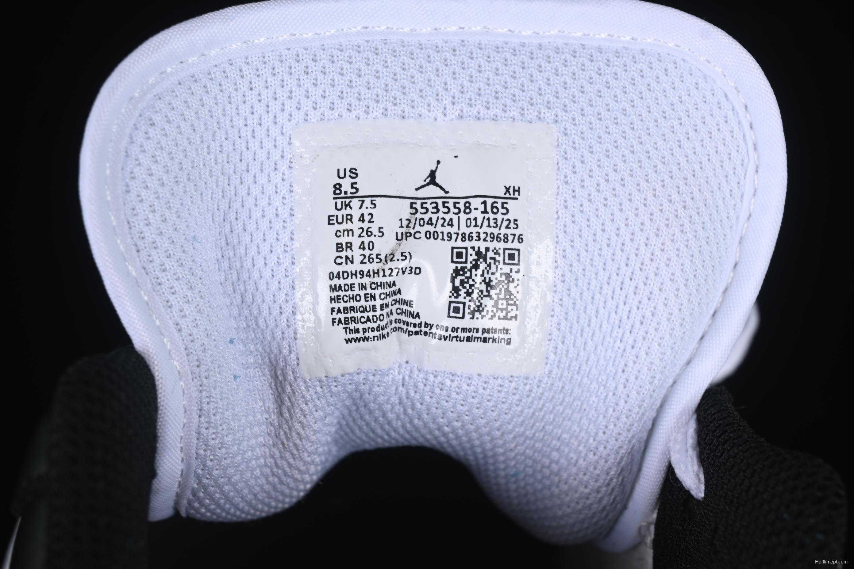 Nike Air Jordan 1 Low AJ1 Casual Sneakers in Black White Pink - 553558-165