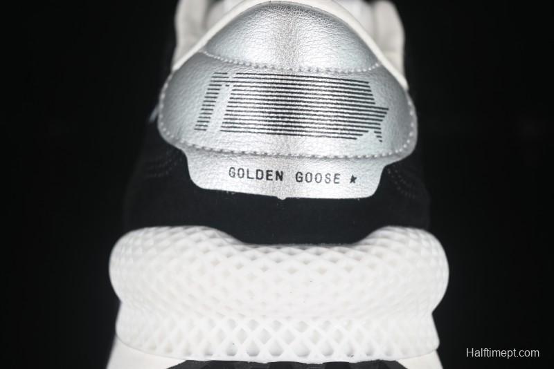 Golden Goose Marathon Comfortable Low-Top Lifestyle Sneakers in White Black - H8D4
