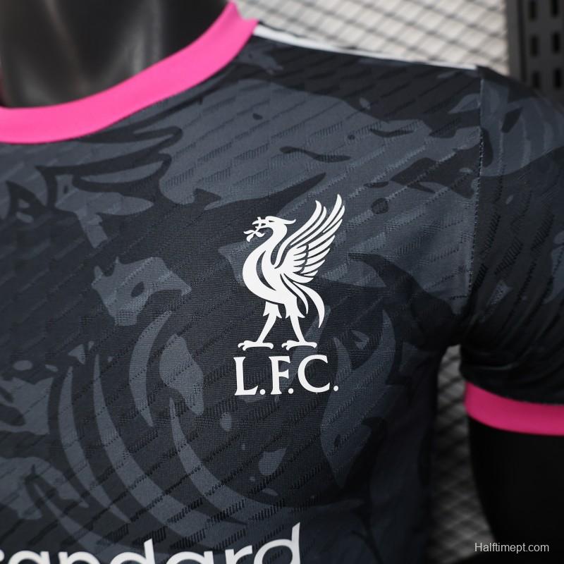 Player Version 25/26 Liverpool Black with Pink Accents Design Jersey