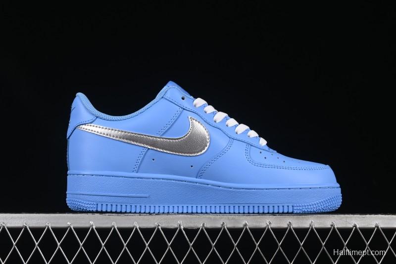 Nike Air Force 1'07 Low Casual Sneakers in Iceland Blue with Full-Length Air Cushion - ZH0316-070