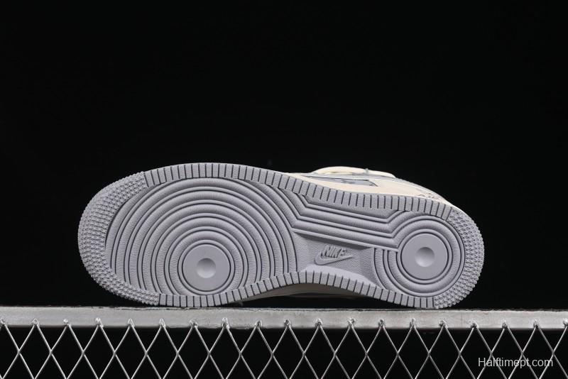 Nike Air Force 1'07 Low LV Collaboration Grey Print Drawstring Casual Sneakers - DM6868-062