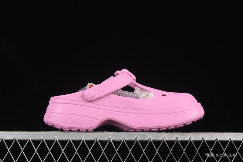 Crocs Mary Jane Classic Simple Casual Beach Clog Sandals - B.D4