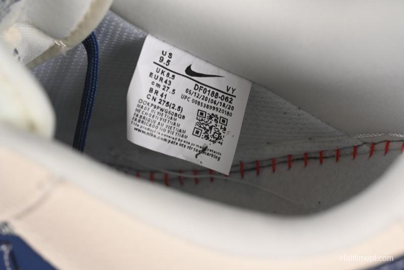 Nike Air Force 1'07 Low Balenciaga Collaboration Blue Woven Label Low-Top Casual Sneakers - DF0188-062