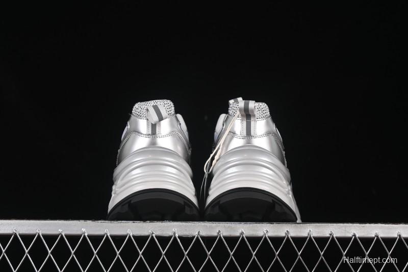 GG-CC 25ss New Platform Chunky Sneakers with 7CM Height Increase and Irregular Design - 668-2 Black