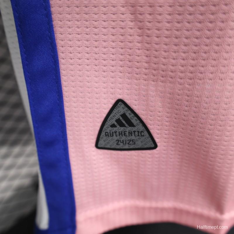 Player Version 2025 Algeria White-Pink with Country Map Design Jersey