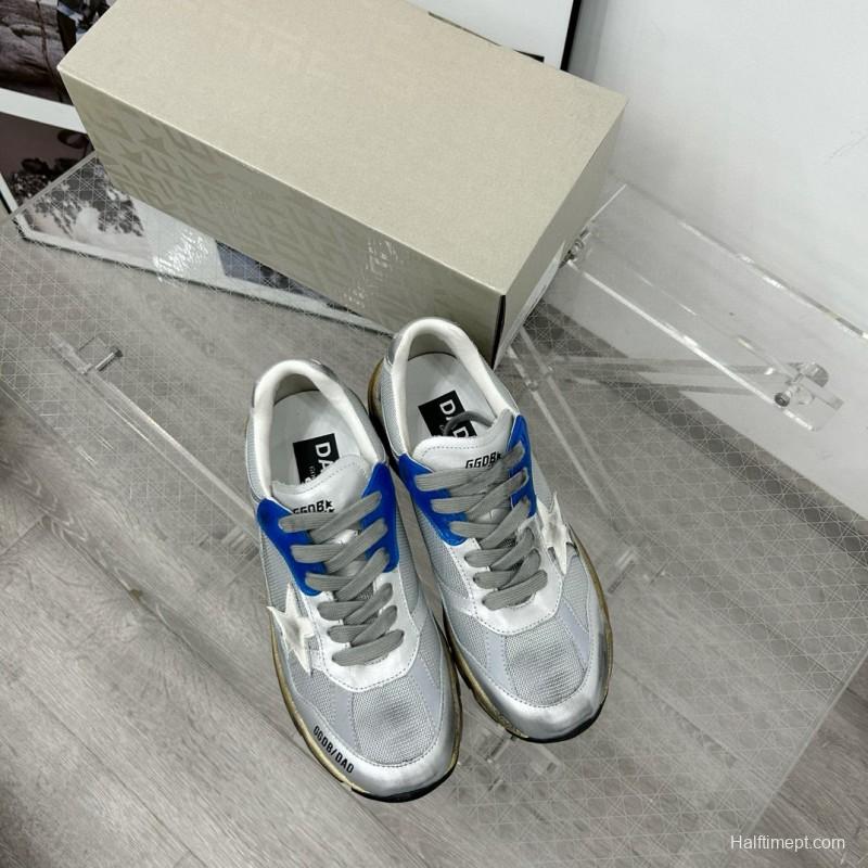 2024 Unisex GGDB Silver Blue White Mesh Sneaker