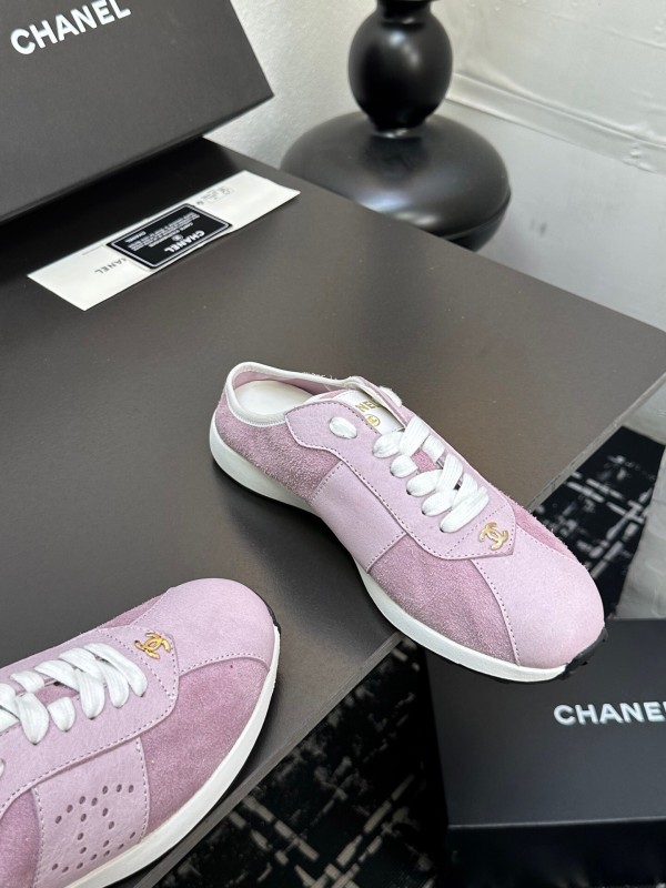 2025 Women CHANEL Pink Suede Casual Sneakers Classic Craftsmanship LY00360(F)