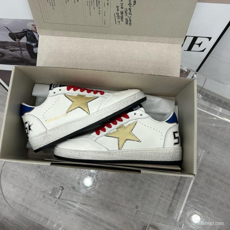 2024 Unisex GGDB White Gold Leather Sneakers MJ00260