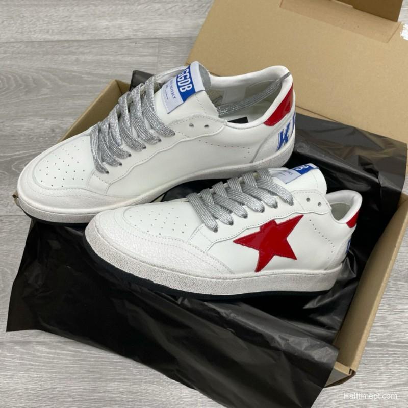 2024 Unisex GGDB White Red Leather Sneakers MJ00260