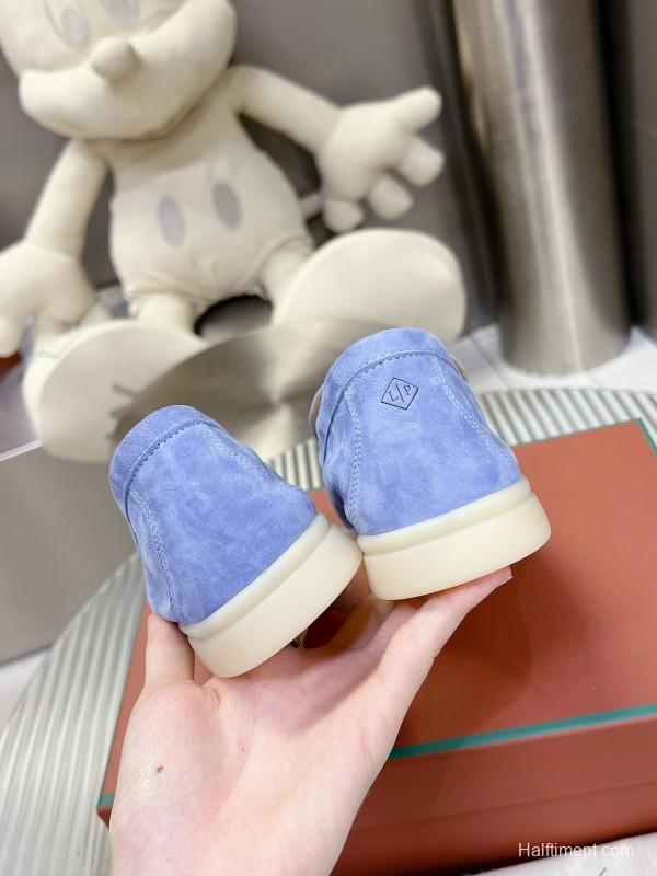 2025 Men LP Blue Suede Loafers LY00260