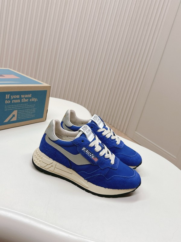 2024 Men Autry Blue Grey Suede Mesh Sneakers MJ00330