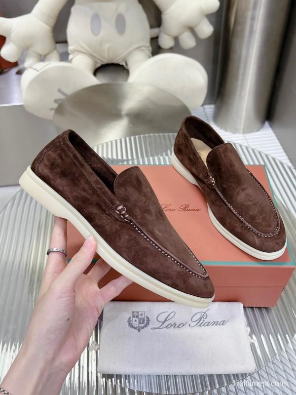 2025 Men LP Brown Suede Loafers LY00260