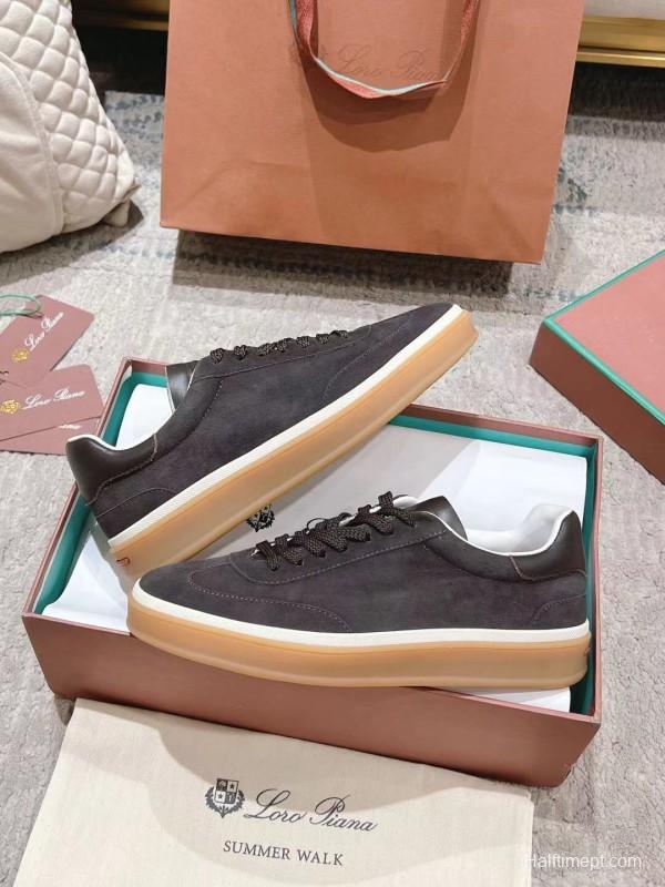 2025 Unisex Le Parmentier Black Suede Leather Sneakers Top Version LY00320(F)/LY00330(M)