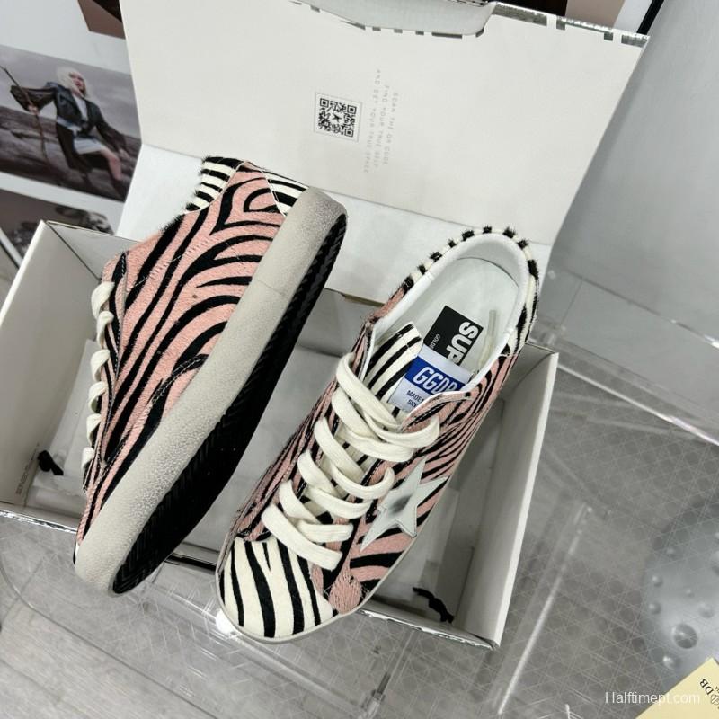 2025 Women GGDB Pink Black White Leather Suede Sneakers