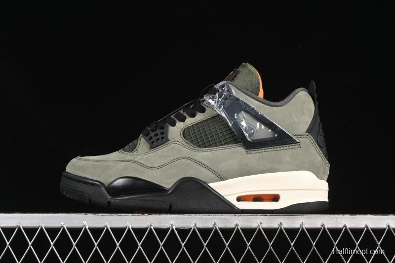 Nike Air Jordan 4 Retro OG Undefeated Collaboration Olive Green Suede - IB1519-200