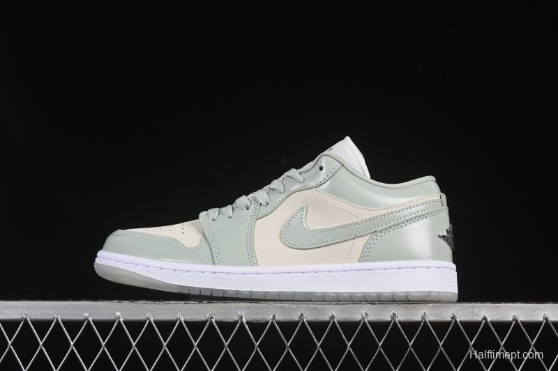 Nike Air Jordan 1 Low AJ1 Amber Green Low Top Casual Skate Shoes HF4078-100