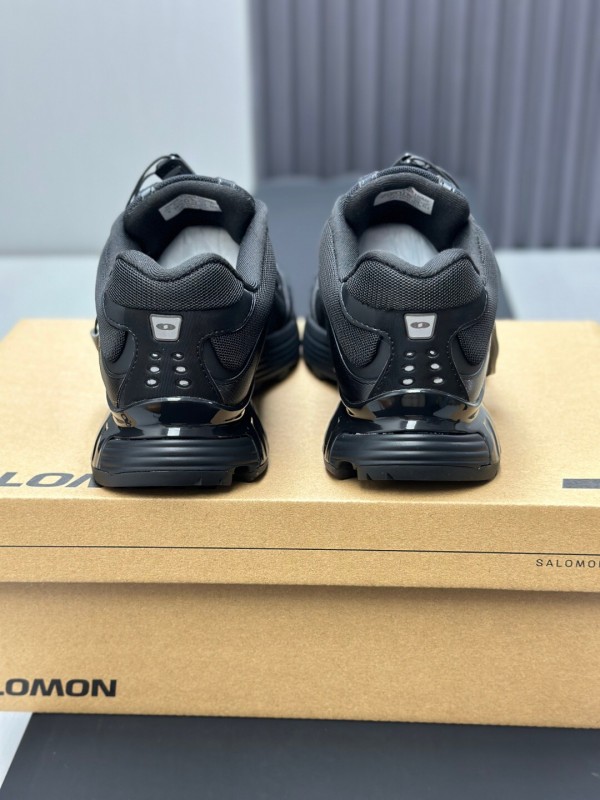 2025 Unisex SALOMON Black Leather Mesh Outdoor Casual KFY00320
