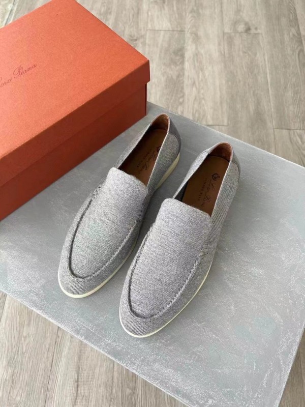 2025 Unisex Le Parmentier Grey Wool Blend Loafers AS00280