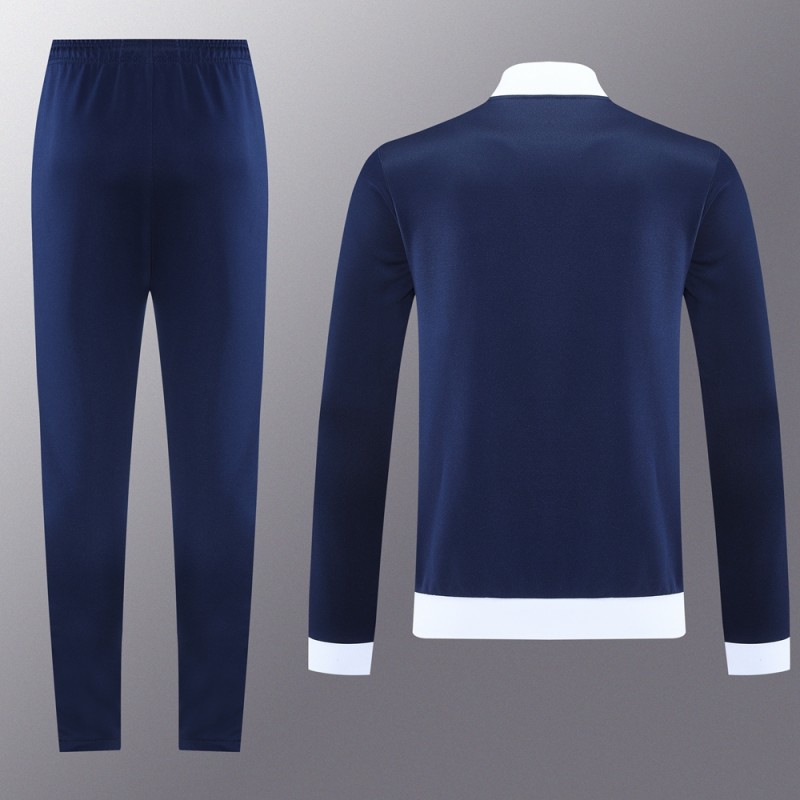 2025 Adidas Original Navy Full Hoodie Zipper Jacket +Long Pants