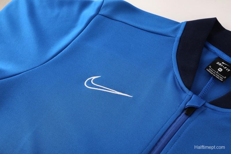 2025 Nike Blue Full Hoodie Zipper Jacket +Long Pants