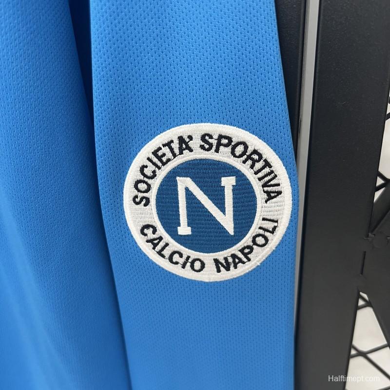 87/88 Retro Long Sleeve Napoli Home Jersey